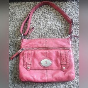 Fossil Key Purse Maddox Pebbled Leather Crossbody Or Shoulder